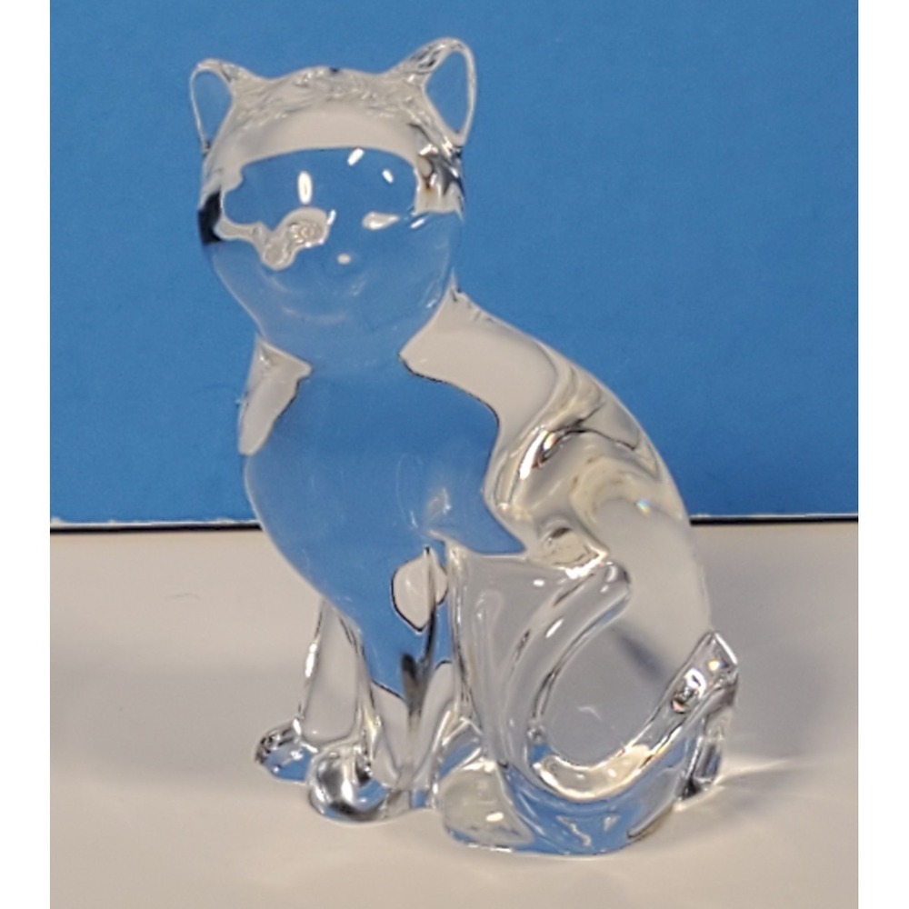 Lenox Cat Crystal Glass 2 1/2" No Box‎ or COA